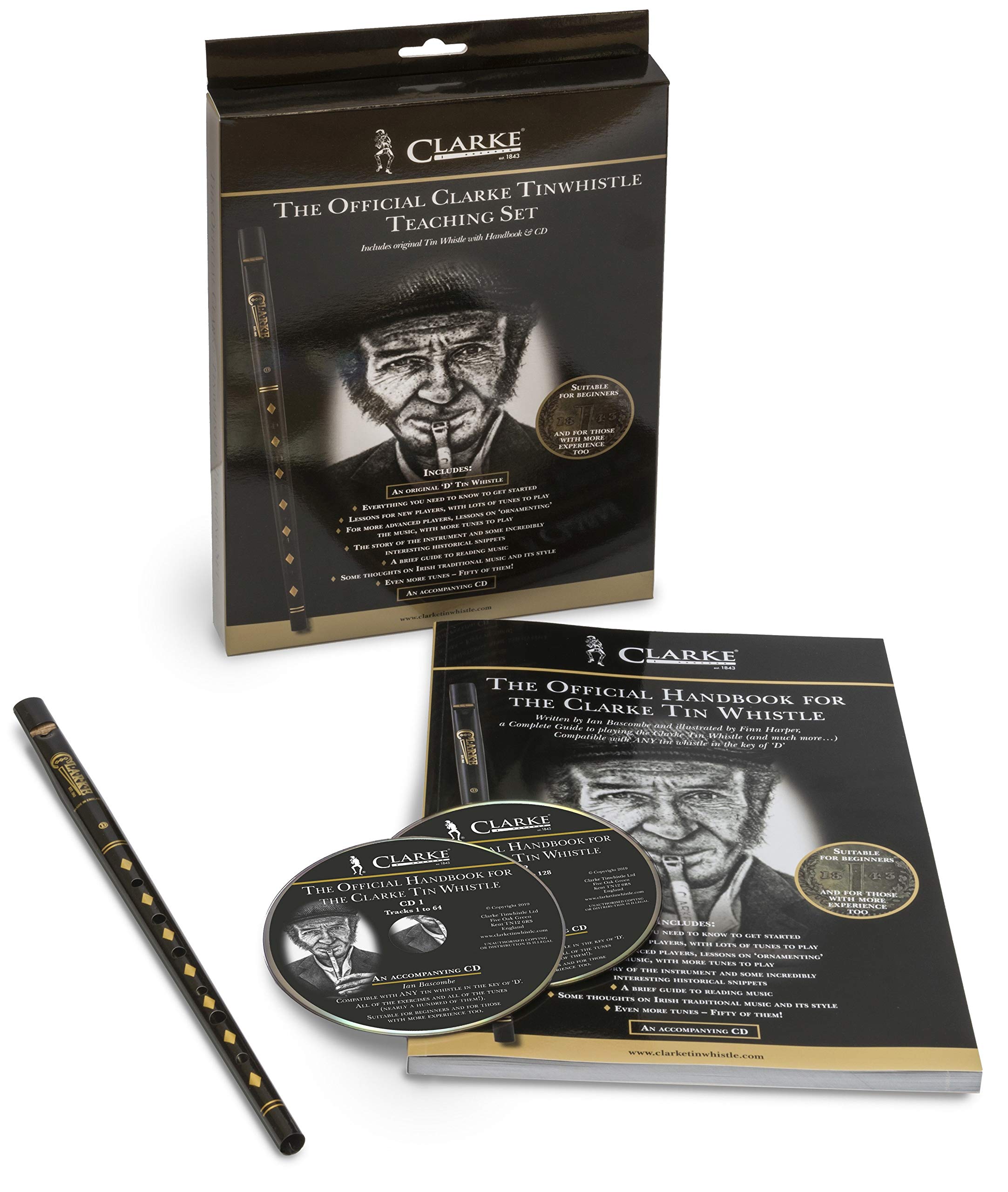 Clarke 700555 Pennywhistle D-tuning Beginner-Set with textbook and CD, 700442 — image 1