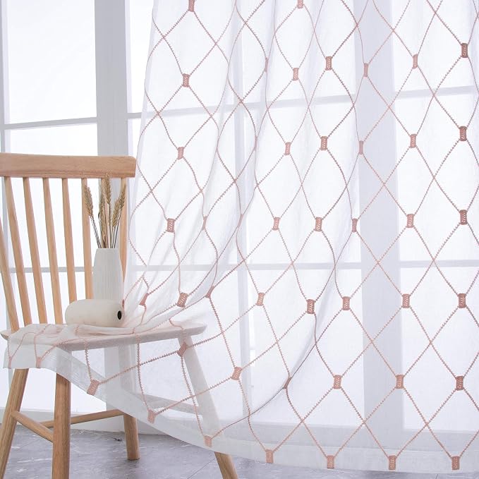 Amazon.com: BONZER Semi Sheer Curtains for Bedroom - Grommet