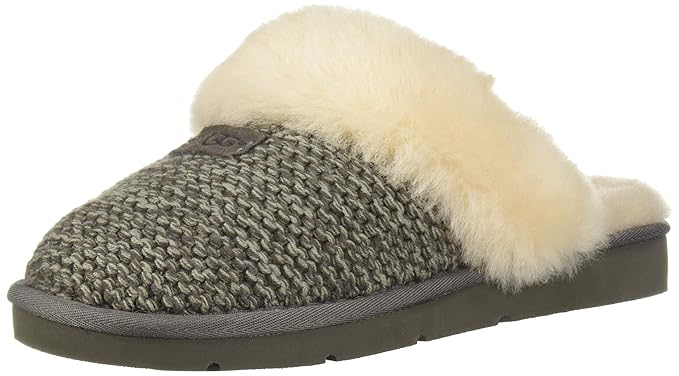 UGG Cozy Knit Slipper, 42 EU, Grau - Crème