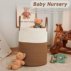 JMvicyroam Large Woven Laundry Basket Hamper,80L