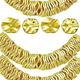 PH PandaHall 18K Gold Plated Spacer Beads, 100pcs 8mm Wavy Disc Beads Flat Round Brass Loose Bead Spacers Metal Bead for Stackable Necklace Bracelet Earring Jewelry Making DIY Crafts