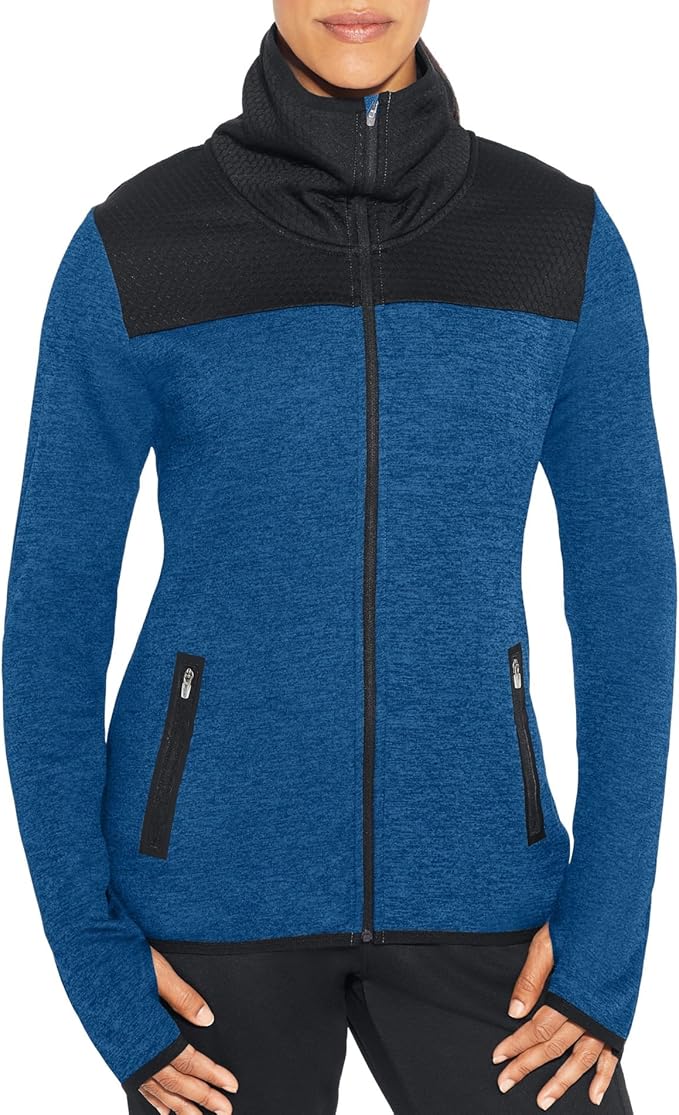 Champion Women's Premium Tech Fleece Full Zip Jacket, Winter River Teal Heather, Small at Amazon 
