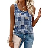 Zeagoo Tank Top for Women Summer Loose Fit Casual Flowy Sleeveless Tops Trendy Scoop Neck Basic Shirts Tee 2026