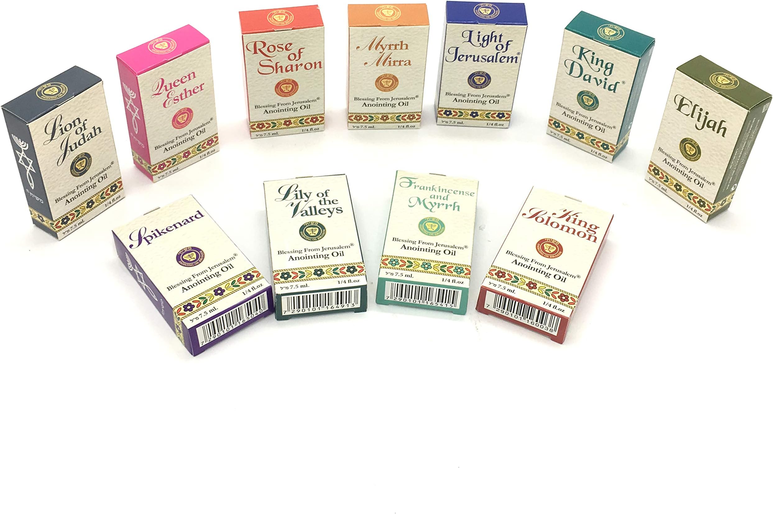 Spring Nahal Compatible Lot of x 11 Anointing Oil 7.5 ml - 1/4oz EIN Gedi Authentic Fragrance from The Holy Land Jerusalem