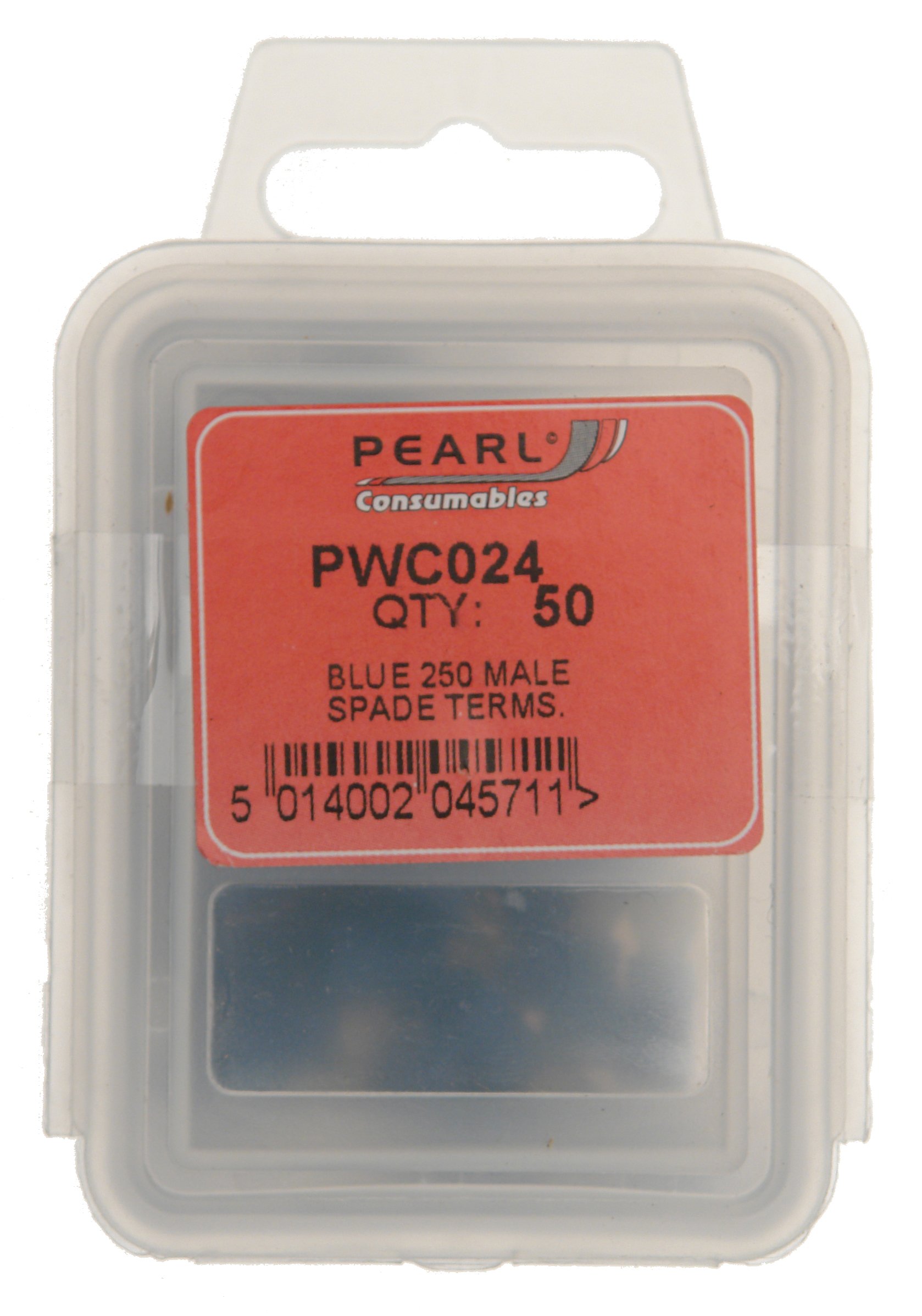 Pearl PWC024 Wiring Connector Blue Tab Male (50 Pieces)
