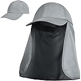 Neck Flap Sun Hat with Wide Brim,UPF 50+ Hiking Safari Fishing Caps for Men, Ideal for Outdoor