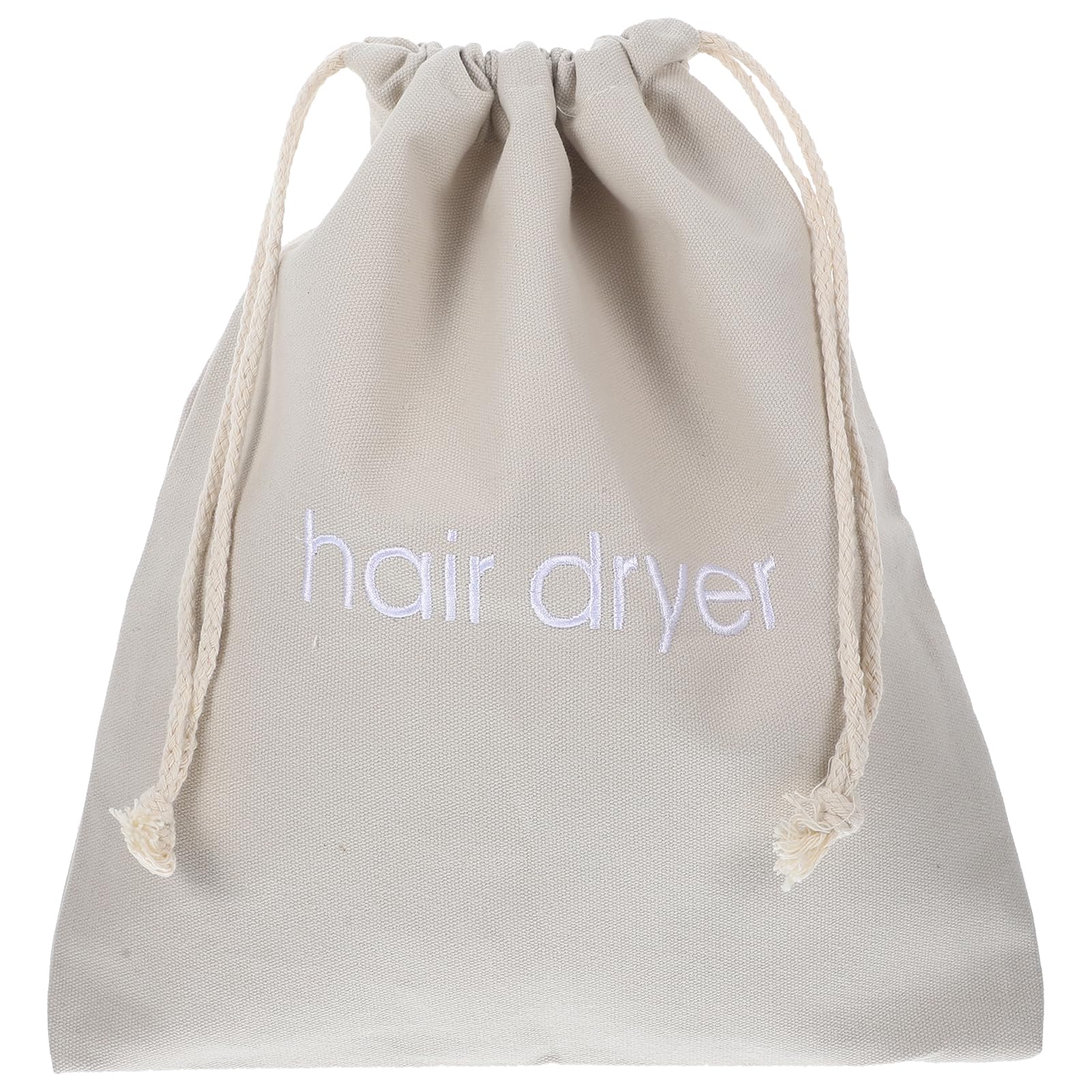 Minkissy Hair Dryer Bag Hair Styling Tools Hair Dryer Bag Drawstring Bag Hair Dryer Storage Organizer Travel Bag Container for Home Hotel Guest Room Light Grey Travel Hairdryer