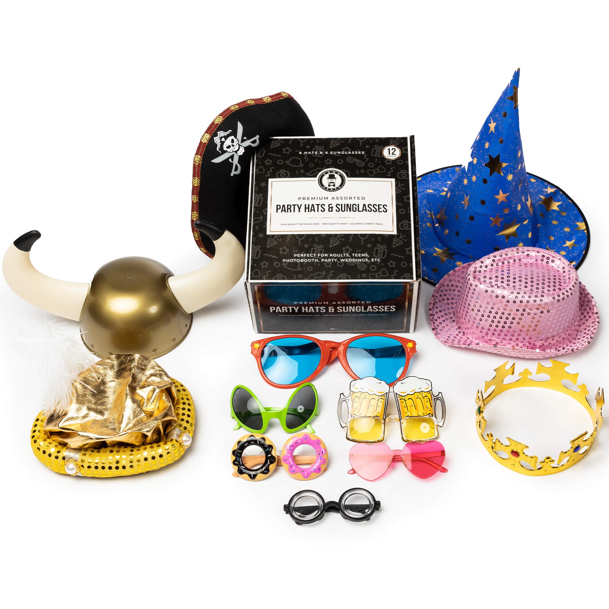 Buy Photo Booth Props Set of 12 Selfie Props. Googly Eye Glasses