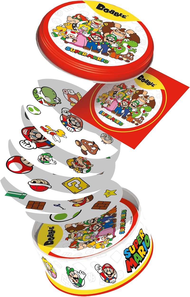 Asmodee Dobble Super Mario Card Game Family 6+ 2-8 Players 15 Min