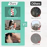 JOREAL 80x200cm Magnetic Fly Screen Door, Anti Mosquito Polyester Mesh with Lace view 5