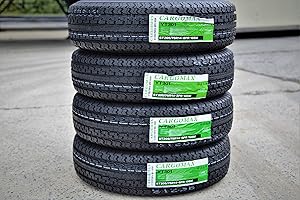 Set of 4 (FOUR) CargoMax YT301 Steel Belted Radial Trailer Tires-ST205/75R14 105M LRD 8-Ply