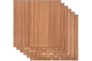 PRO FLEX Proflex Red Rose Plywood 6pcs, 1/8" x 12” x 12” Real Wood Plywood Sheets Premium “A” Grade with Smooth Sanded Finish, Perfect for Laser Cutting & Engraving, Crafts, and DIY Projects.