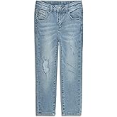 KIDSCOOL SPACE Boys Jeans,Kids Elastic Band Inside Ripped Holes Denim Pants