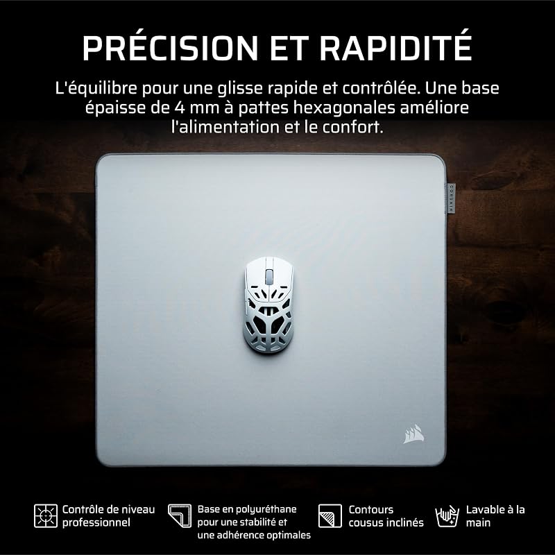 MM Pro Control Large Tapis de Souris (450 x 400mm) – Gris