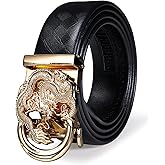 Barry.Wang Mens Belts Leather Ratchet Automatic Buckle Slide Click 1 3/8" Designer Dress Fashion Classic Casual Work Business