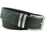 Black PU Bonded Leather Men's Jeans Belt