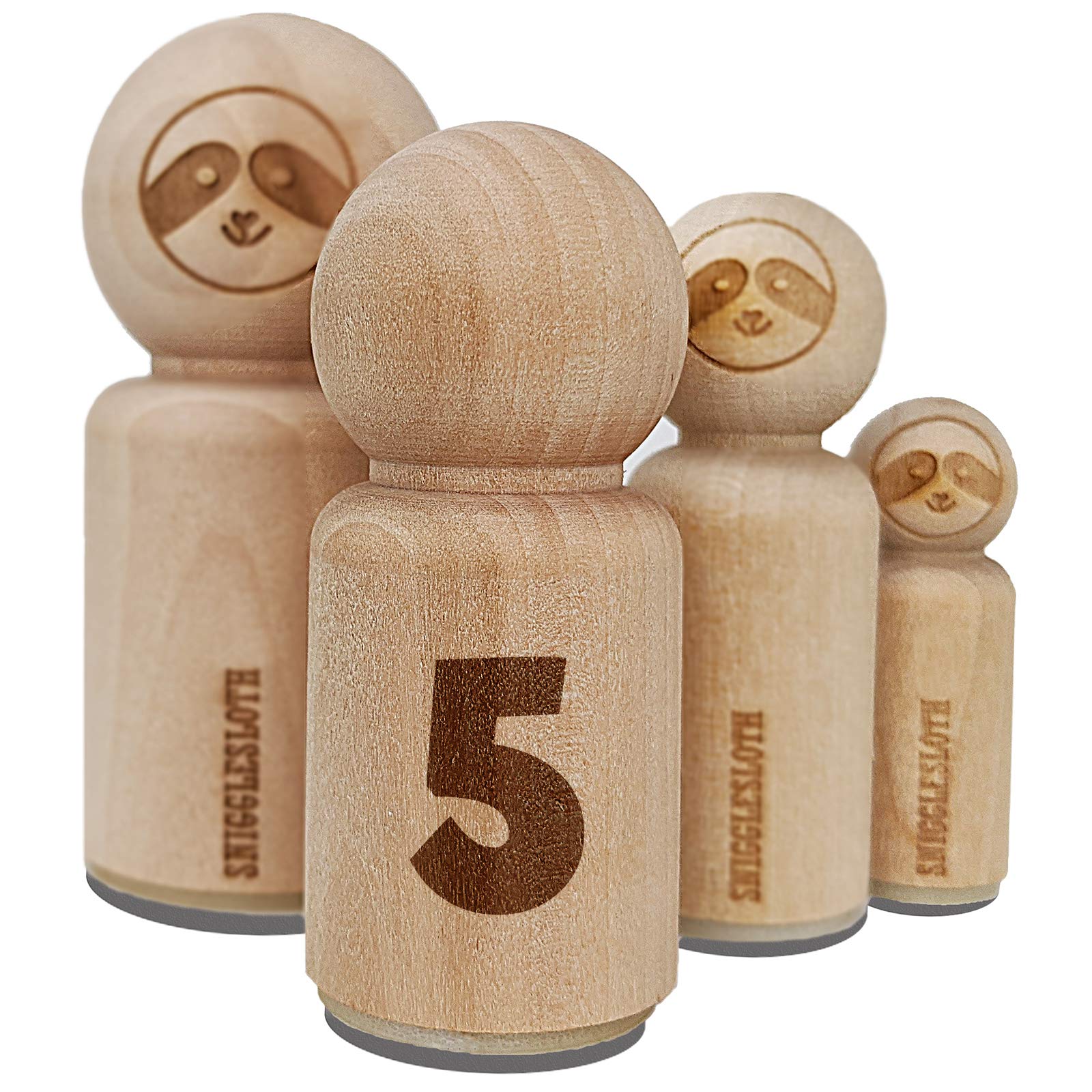 Fun Bold Font Letters and Numbers Rubber Stamp for