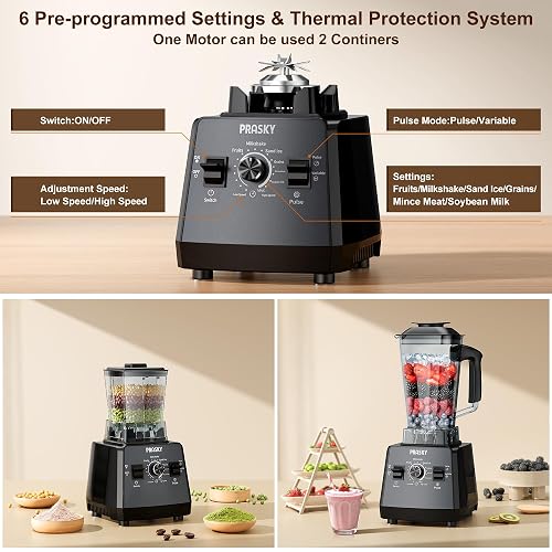 Powerful Kitchen Blender & Grinder Combo - 1800W Motor For Crushing Ice & Frozen Fruit | Includes 68oz Pitcher & 20oz Cup - View #7