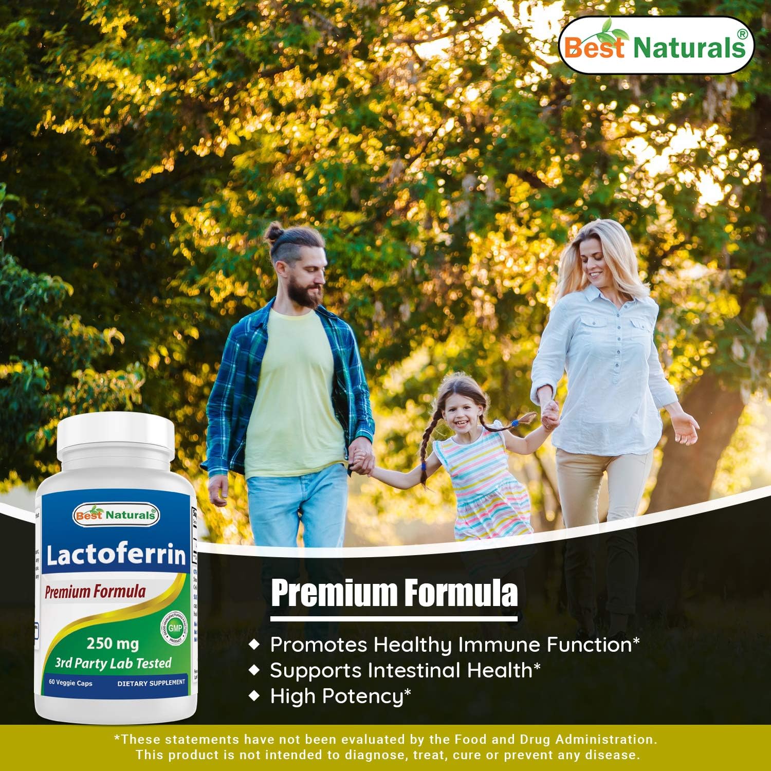 Best Naturals Lactoferrin 250 mg Veggie Capsule, Supports Healthy Immune Function - 60 Count (60 Count (Pack of 1)) - Image 5
