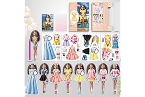 ADKBO Magnetic Princess Dress Up Paper Doll, 2024 New Magnetic Dress Up Baby, Magnetic Dress Up Baby Paper Dolls for Girls Nurturing Creativity and Imagination (May Princess)