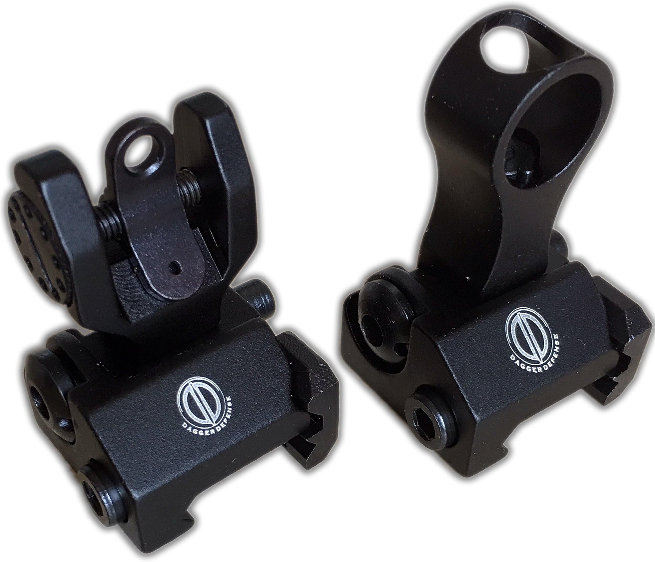 Dagger Defense Classic Hooded BUIS with Flush dial Adjustment for Back up Iron Sights