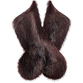 BABEYOND Women's Faux Fur Shawl Party Faux Fur Collar Fur Wraps for Winter Bridal Wedding Cover Up