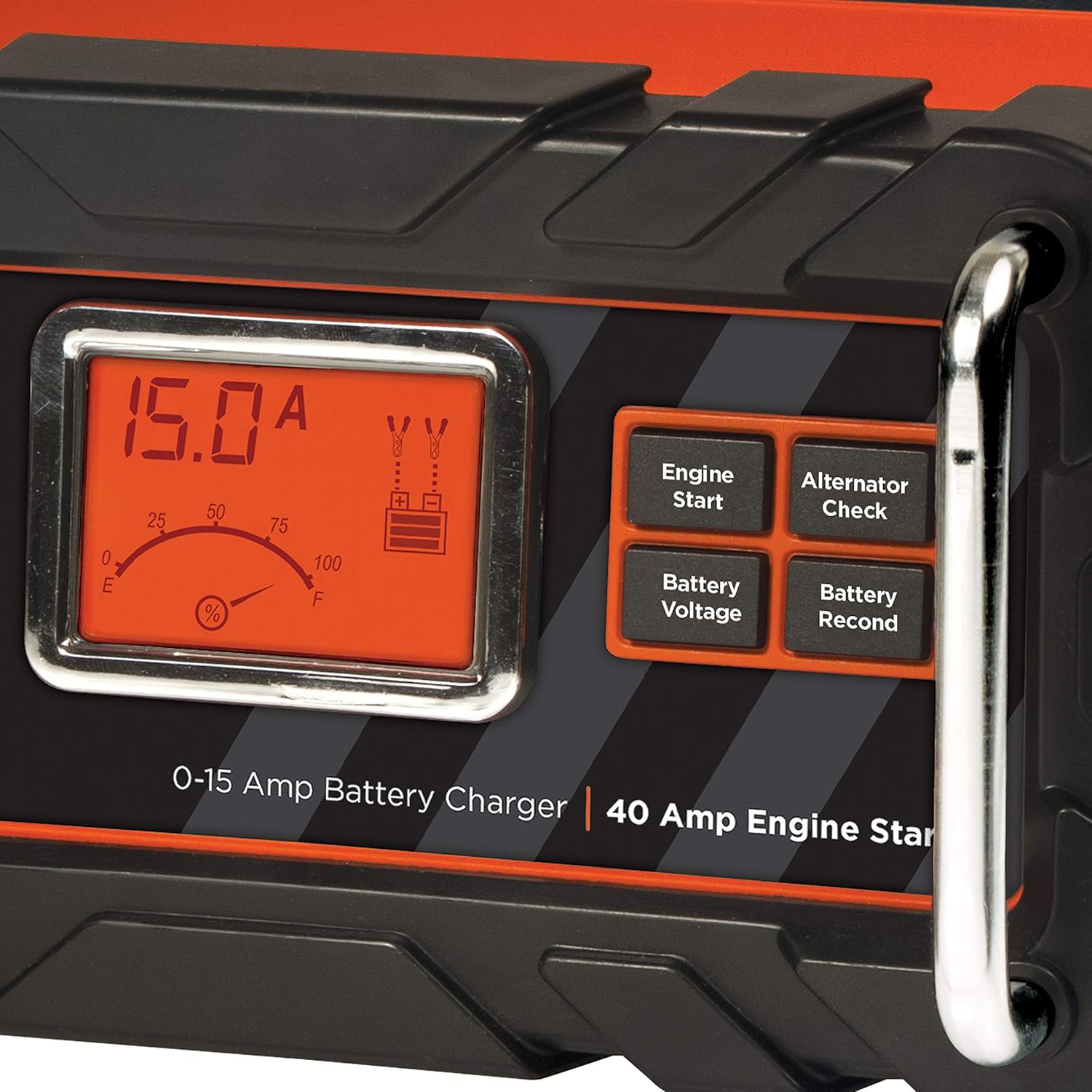 BLACK+DECKER BC15BD Fully Automatic 15 Amp 12V Bench Battery Charger/Maintainer with 40A Engine Start, Alternator Check, Cable Clamps: Automotive