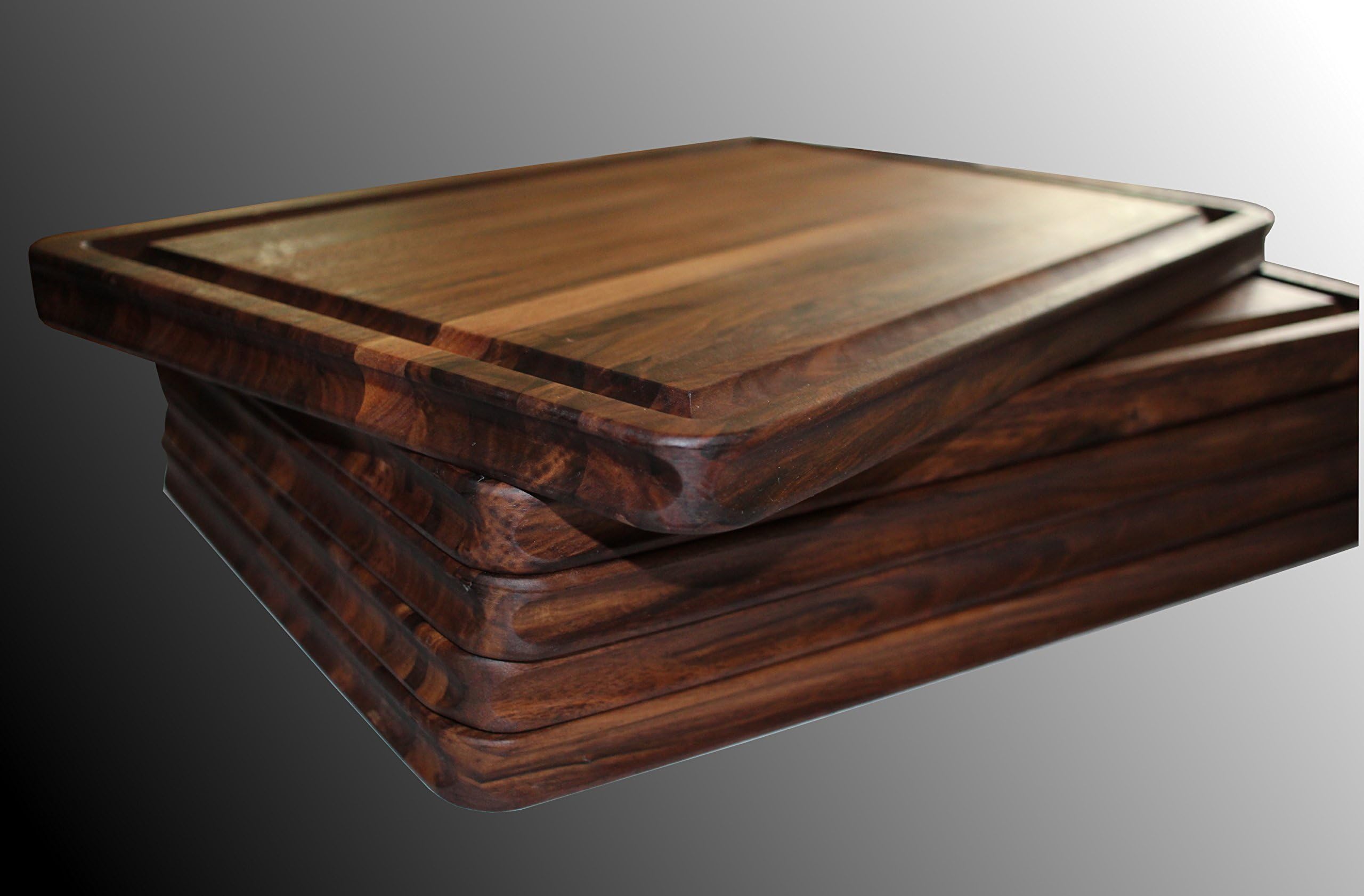 Walnut Cutting Board Extra Large, 20 x 14 x 1 IN, Edge Grain, Reversible, Hardwood Chopping and Carving Countertop, Deep Well Juice Groove, Handmade By Pacific Wood. Made In the USA.