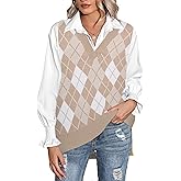 Beyove Sweater Vest Sleeveless Oversized V Neck Sweaters Knitted Vest Pullover Tank Top