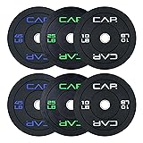 CAP Barbell Economy Olympic Bumper Plate Set with