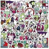 50PCS Invader Sticker Set, Waterproof Vinyl Decals, ZIM Character Collection for Laptop, Water Bottle Gifts Birthday Decorations (Blue)