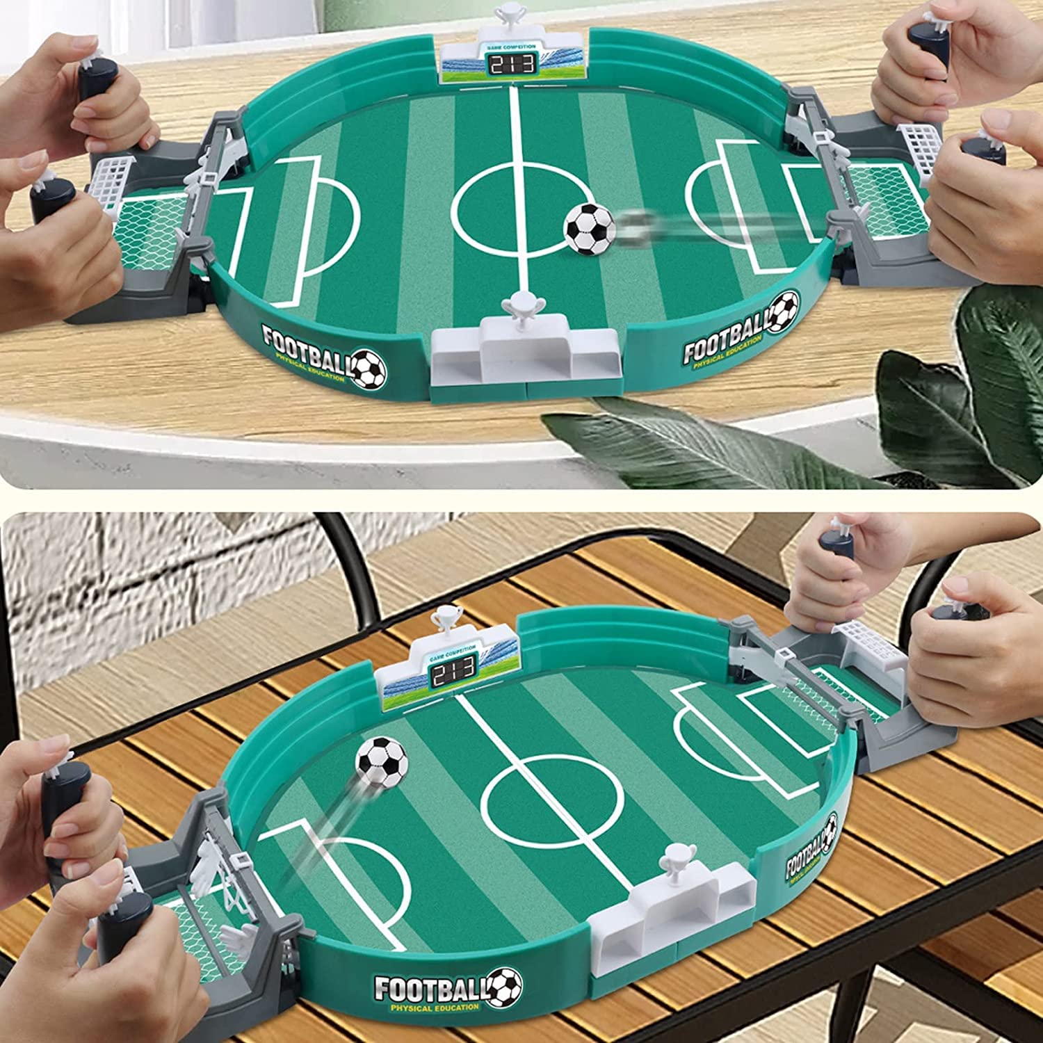 KPTIJXE Football Table Interactive Game, Mini Table Soccer Game