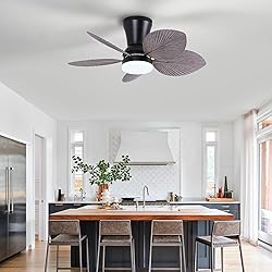 She's home 5 Palm Leaf Ceiling Fan with Light and