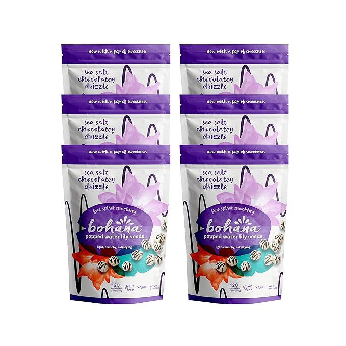 Bohana Sea Salt Chocolate Drizzle, 6 Pack As