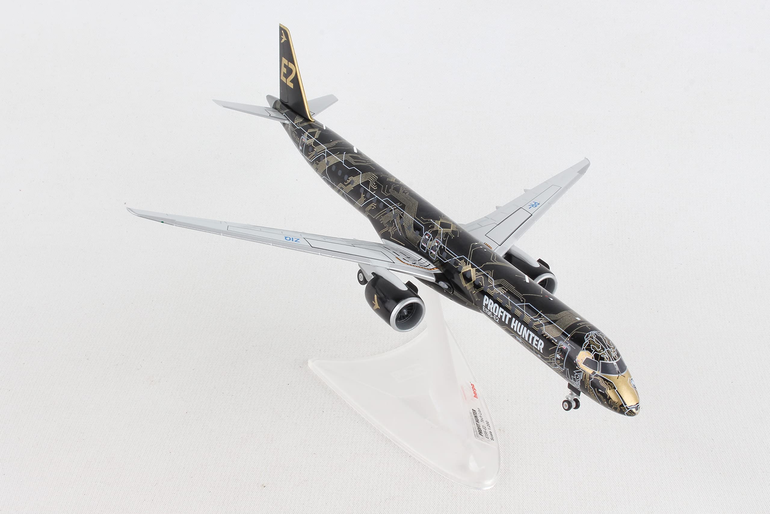 herpa 571852 Airbus Embraer E195-E2 TechLion Model Aeroplane Model Making Miniature Models Collectible Item, Multi-Colour