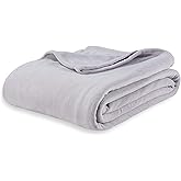 Berkshire Blanket Microfleece Throw Size Bed Throw Blanket Chateau Gray, Lightweight Soft Breathable Plush Micro Fleece Throw Blanket for Travel, Bed and Couch, 50x60 Inches