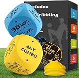 Mellbree Football Training Dice for Boys Dribbling 2 Large 10cm Dice view 1