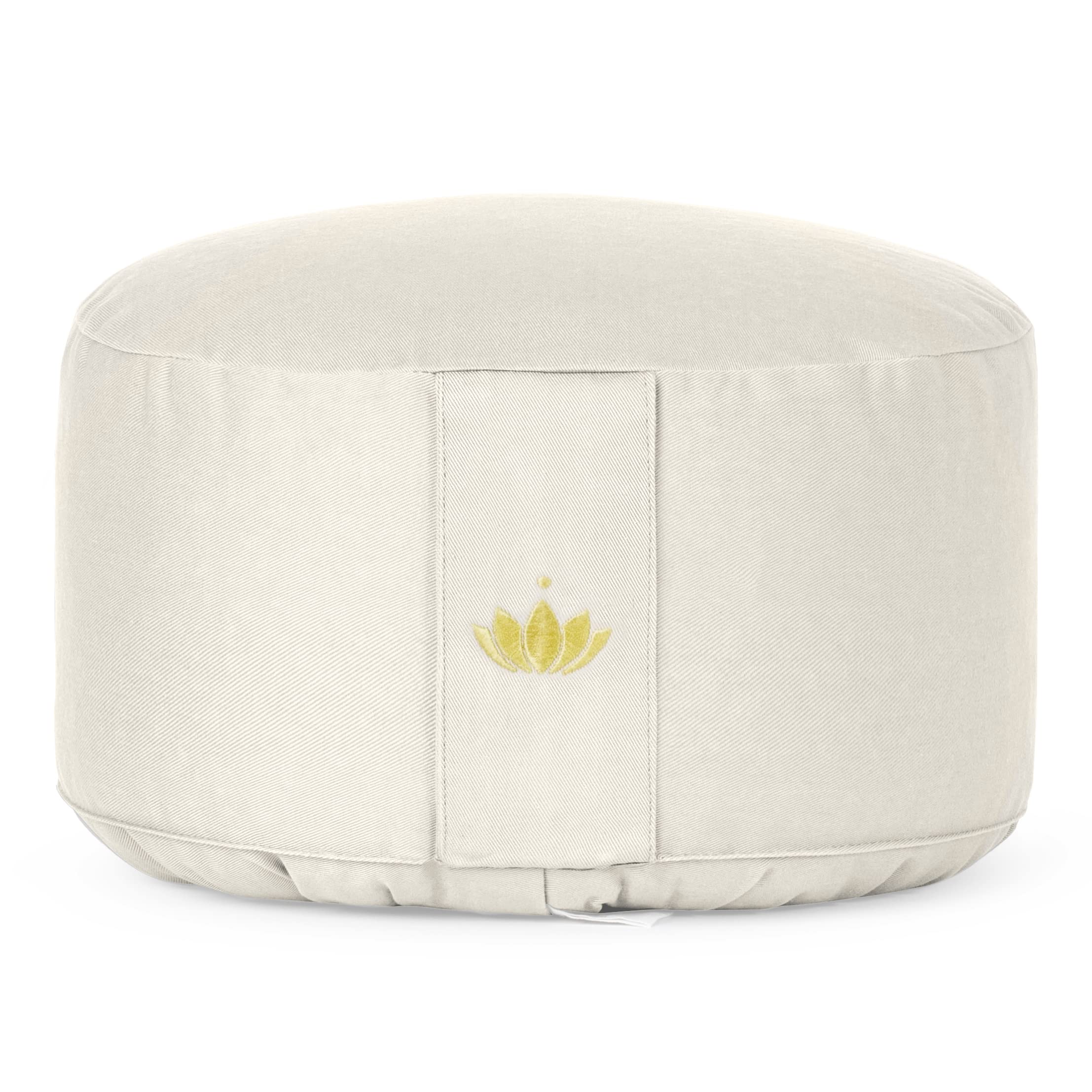 Lotuscrafts Meditation Cushion High LOTUS - Height 20 cm - Spelt Filling - Washable Cover Organic Cotton - Floor Cushion Meditation - Yoga Cushion - Meditation Pillow - Yoga Pillow - GOTS Certified