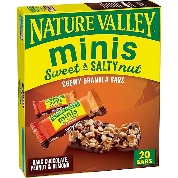 NATURE VALLEY MINI GRANOLA BARS, DARK CHOCOLATE PEANUT ALMOND, 20 CT