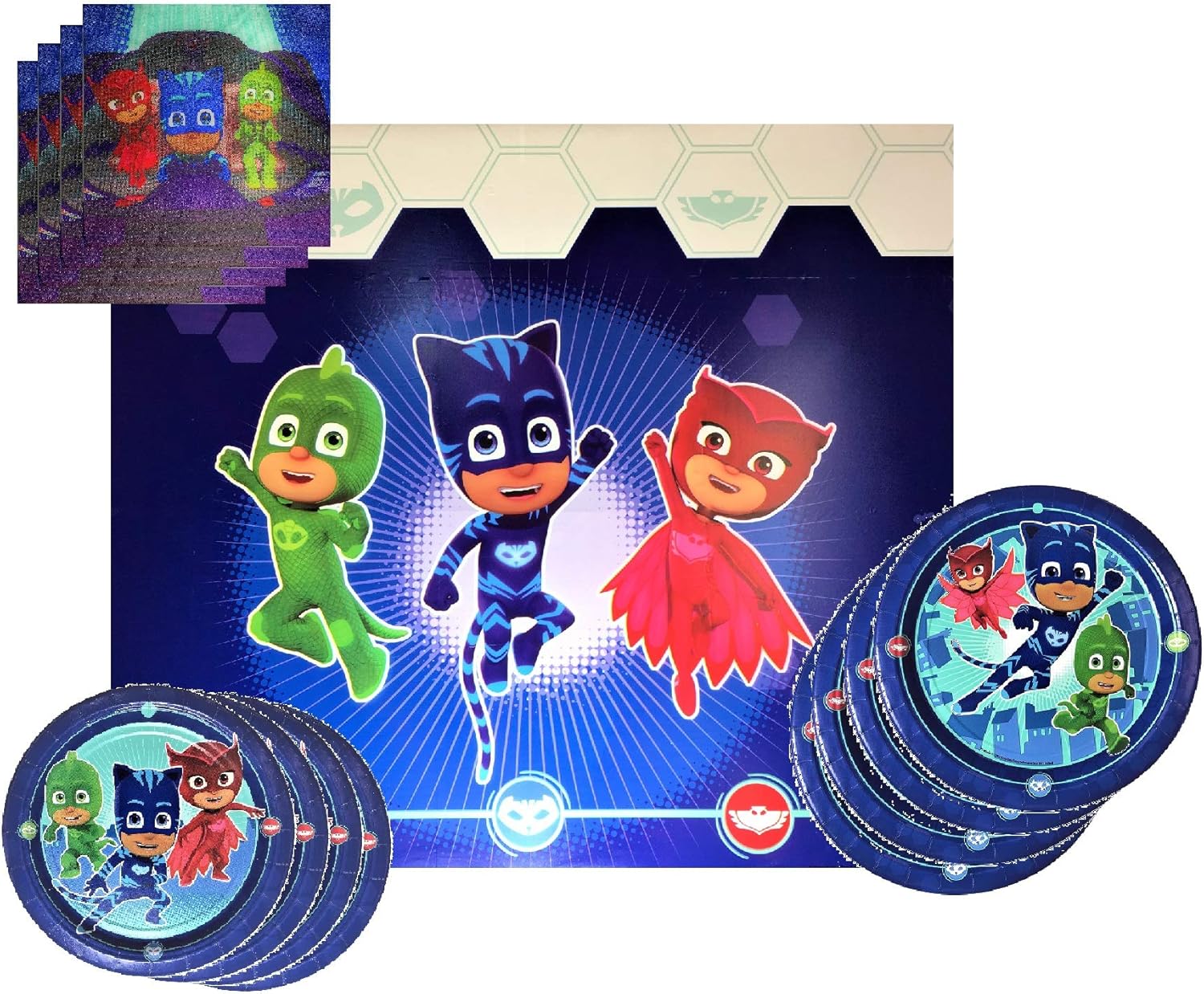 PJ Mask Party Supplies Tableware Bundle Pack