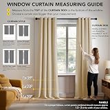 Deconovo Blackout Curtains Eyelet 2 Panels 90x90 Biscotti Beige view 2