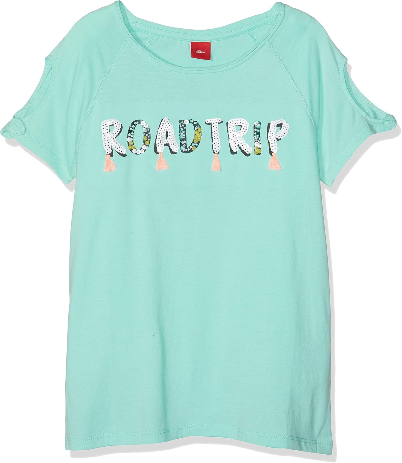 S.Oliver Baby-Mädchen T-Shirt Mit Schmetterling - Langarm Shirt Mit Druckknöpfen