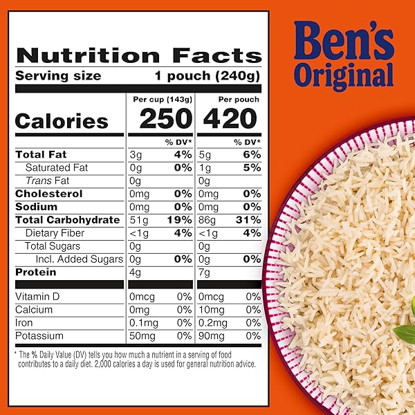 BEN’S ORIGINAL READY RICE JASMINE RICE, EASY DINNER SIDE, 8.5 OZ POUCH (PACK OF 6)