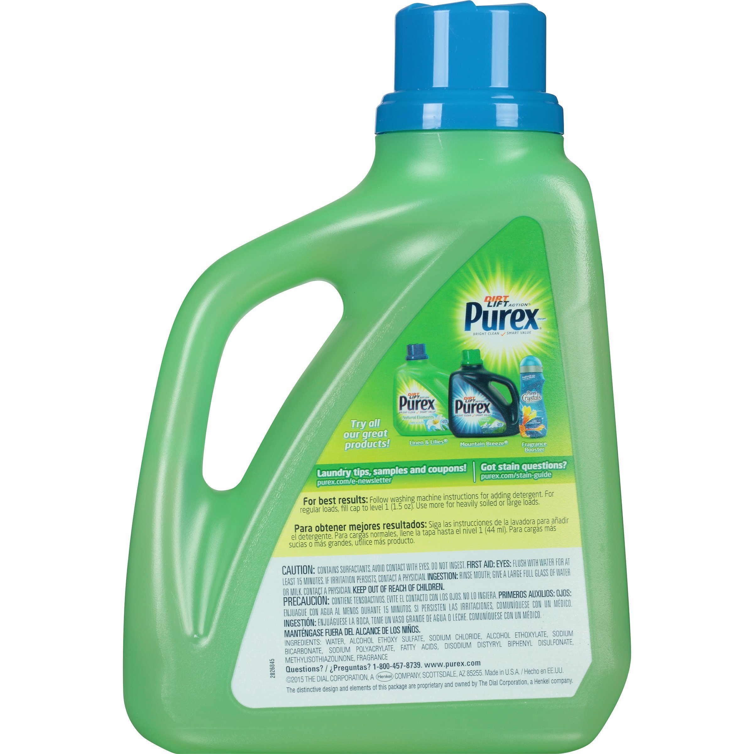 Purex Liquid Natural Elements Laundry Detergent, Linen & Lilies, 75 oz