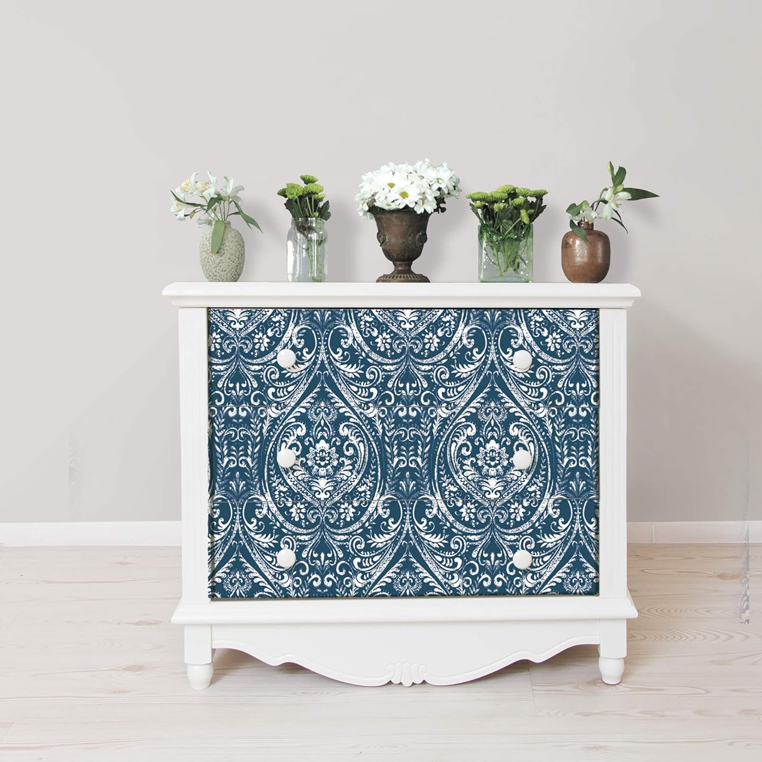 NuWallpaper NU1689 Bohemian Damask Decal - Blue - Image 4