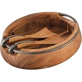 nambe Anvil Salad Bowl with Servers