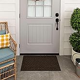 Mohawk Home Scrolled Welcome Impression Casual Geometric Novelty Dark Brown 1' 6" X 2' 6" Door Mat