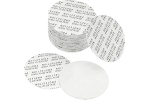 PATIKIL 33mm/1.3" Foam Lid Liner, 100 Pack PS Foam Resistant Tamper Pressure Sensitive Seal for Bottle Cap Liners Seals