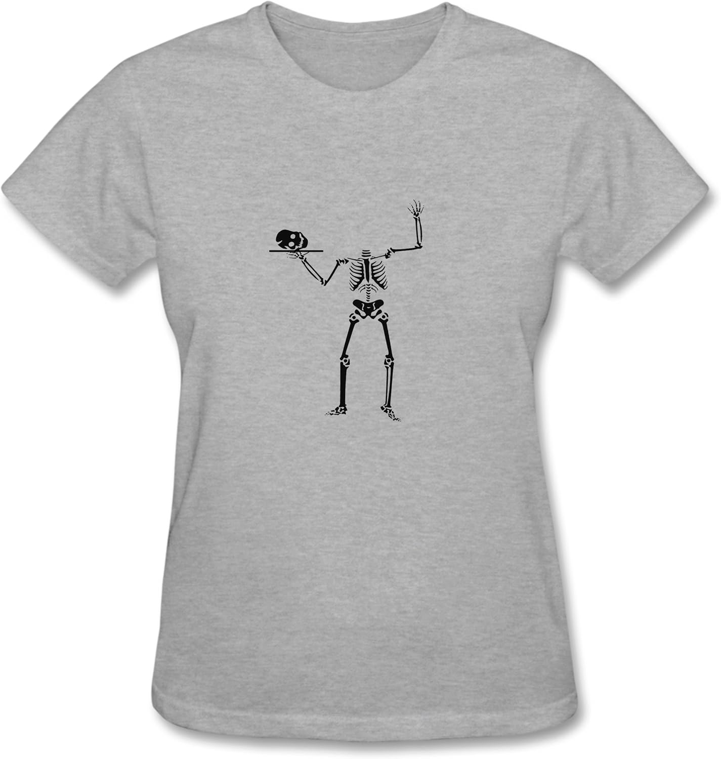Amazon.com: W.ent Women's Halloween Skeleton ComfortSoft Grey Cotton T-Shirt From Went(S): Clothing