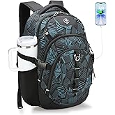 Swissdigital Laptop Backpack with USB Charging Port, Travel Backpack Fits 15.6 inches Computer, 31L Backpack for Men, Dark Green | SD803-96